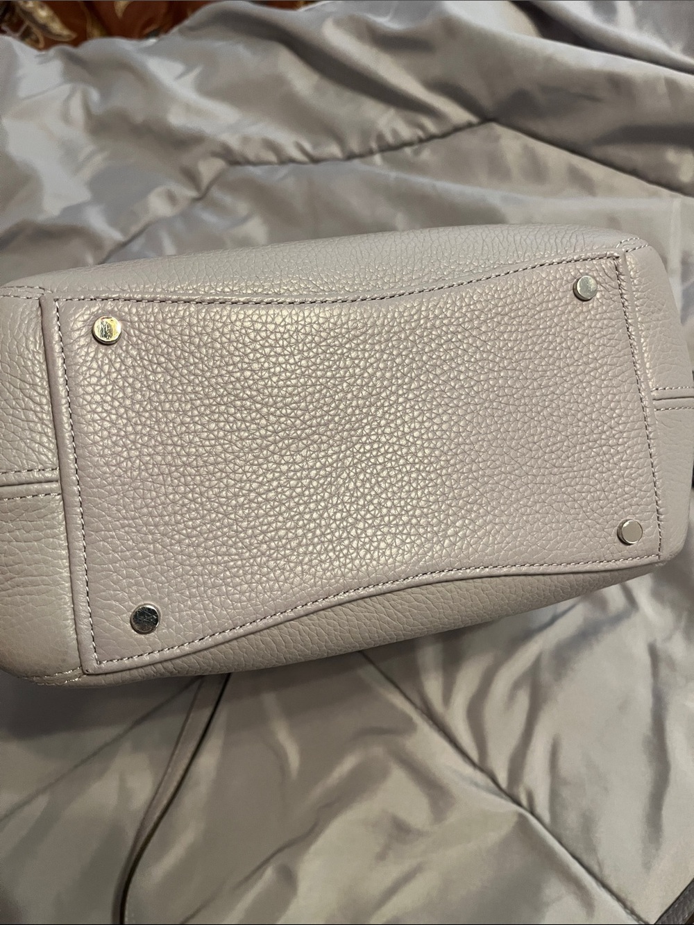 Like New! kate spade Pebbled Leather Satchel in Gray - Picture 5 of 5